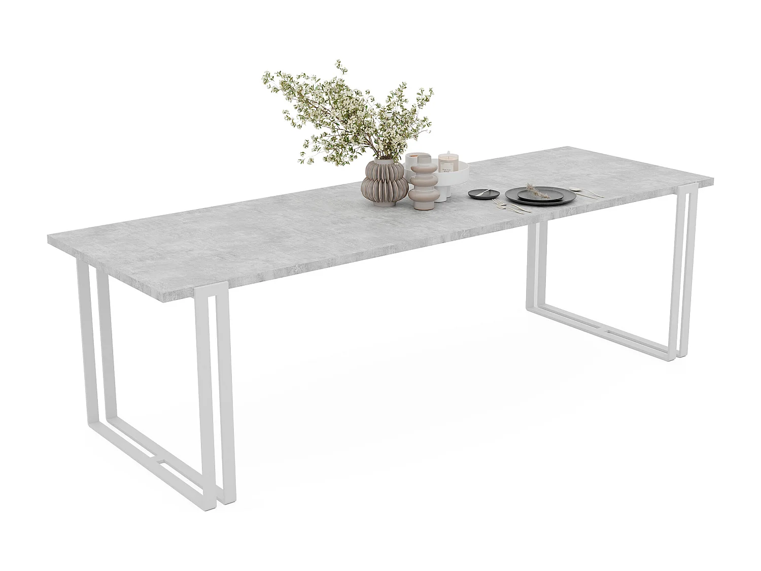 Table extensible bellato gris, 120x220