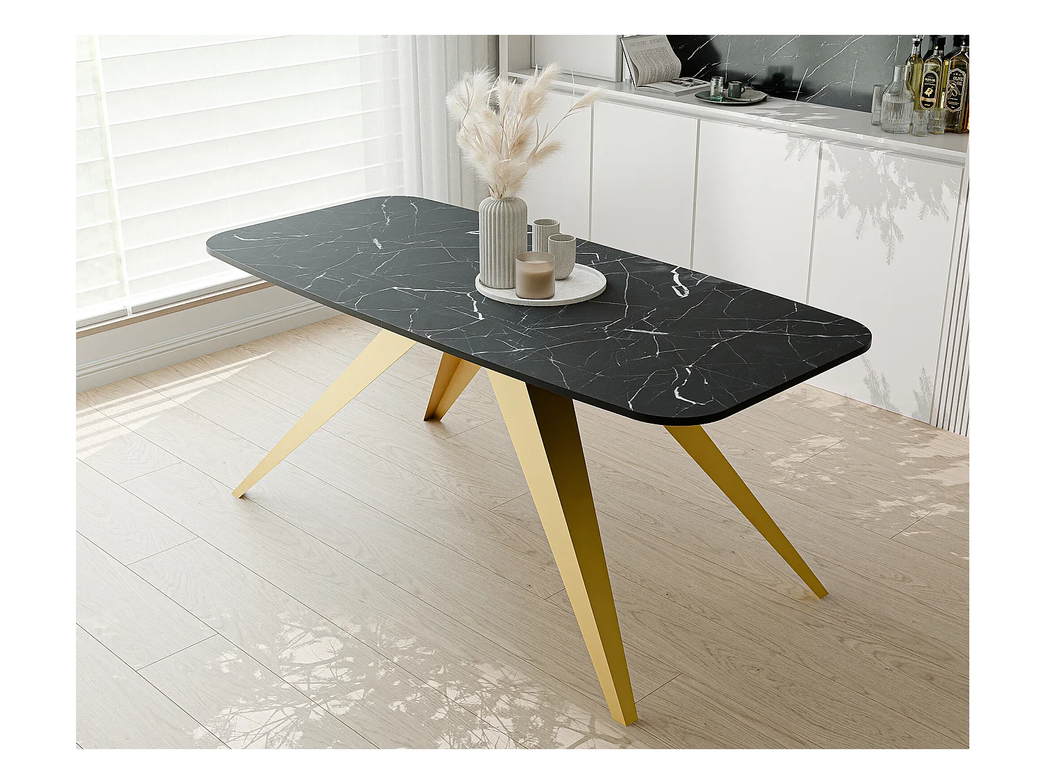 Table extensible noir, 180