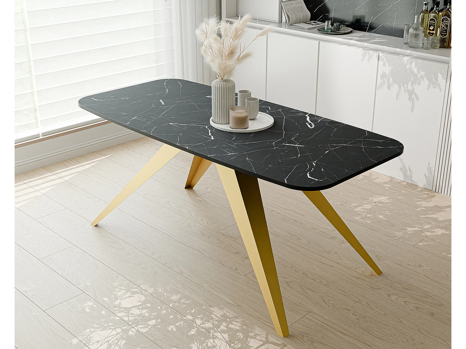 Table extensible noir, 180