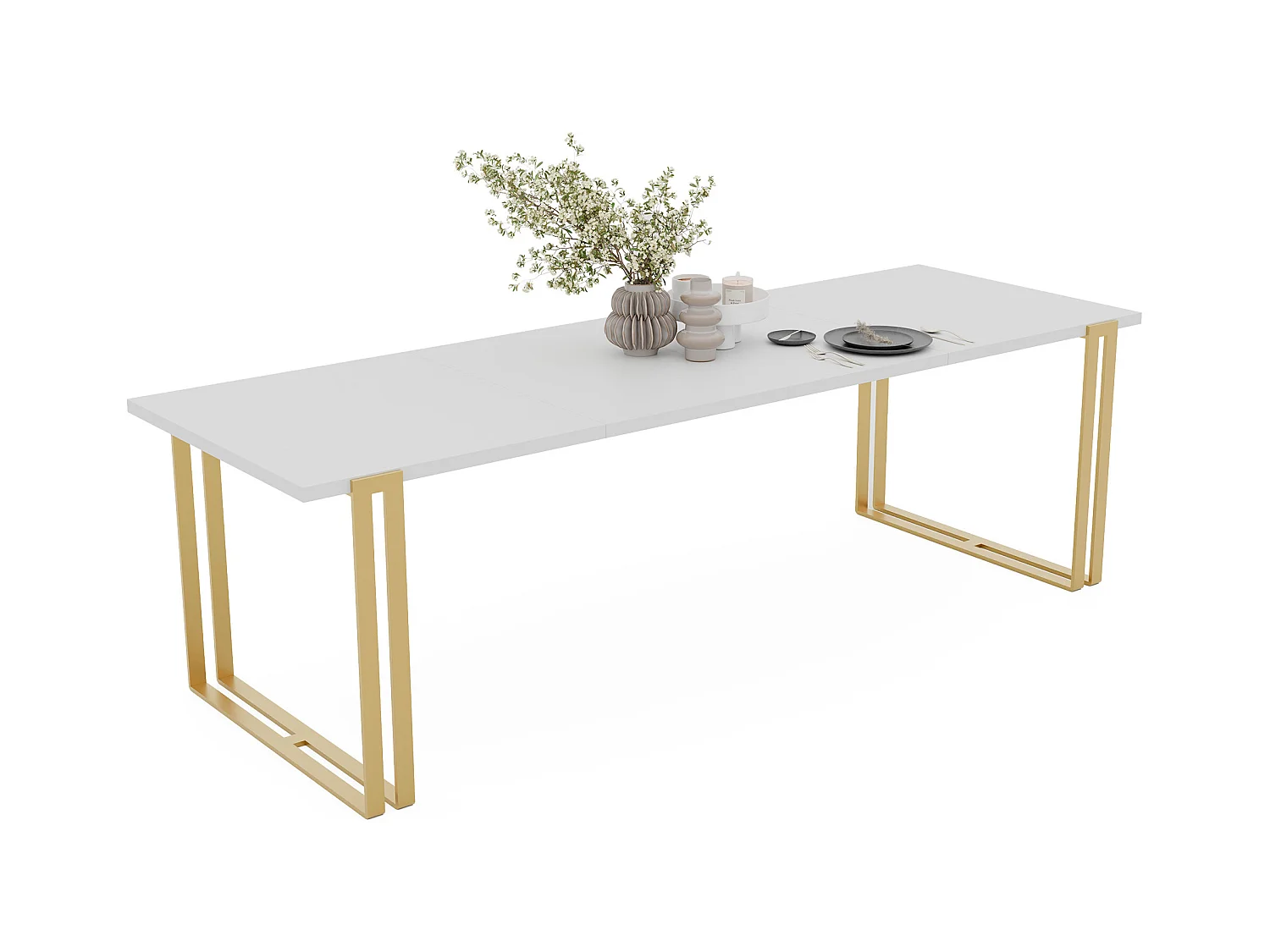 Table extensible blanc, 140x220