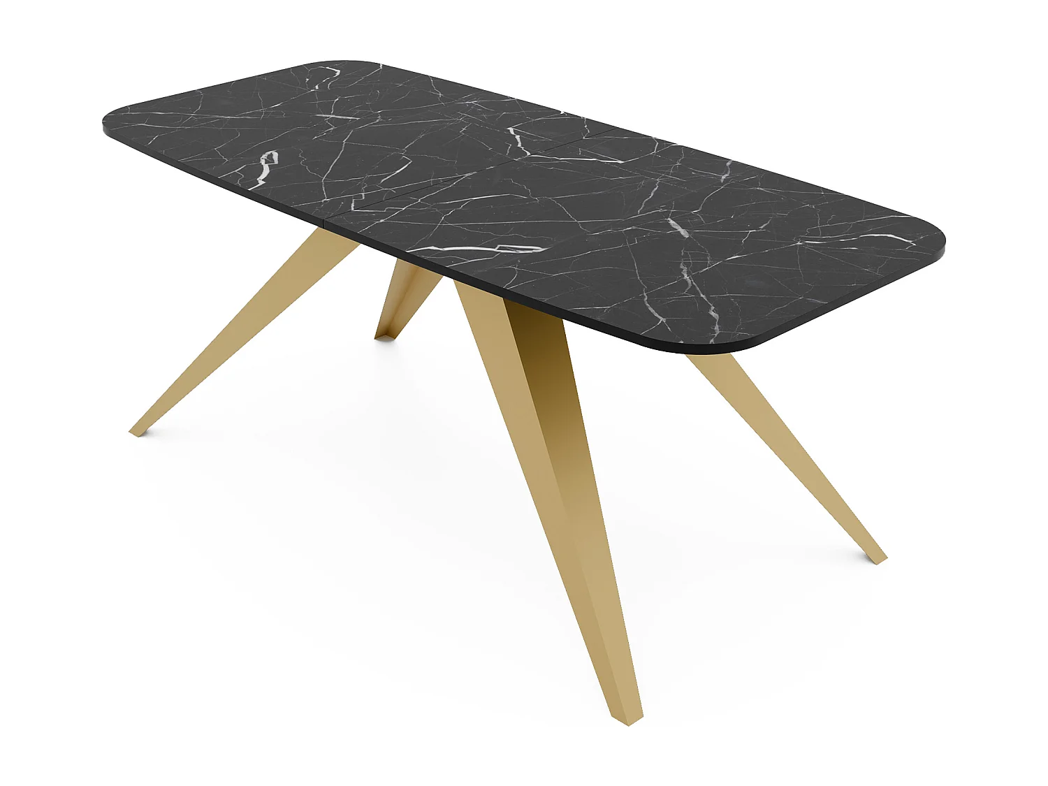 Table extensible noir, 160