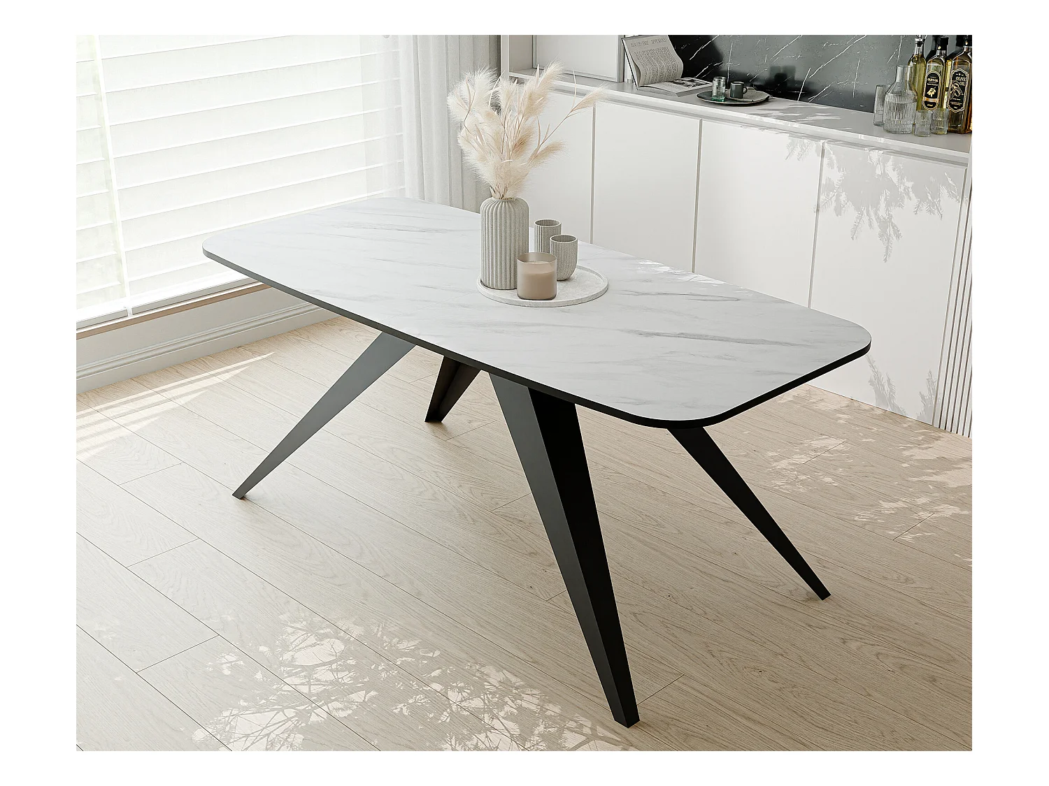 Table extensible blanc, 160