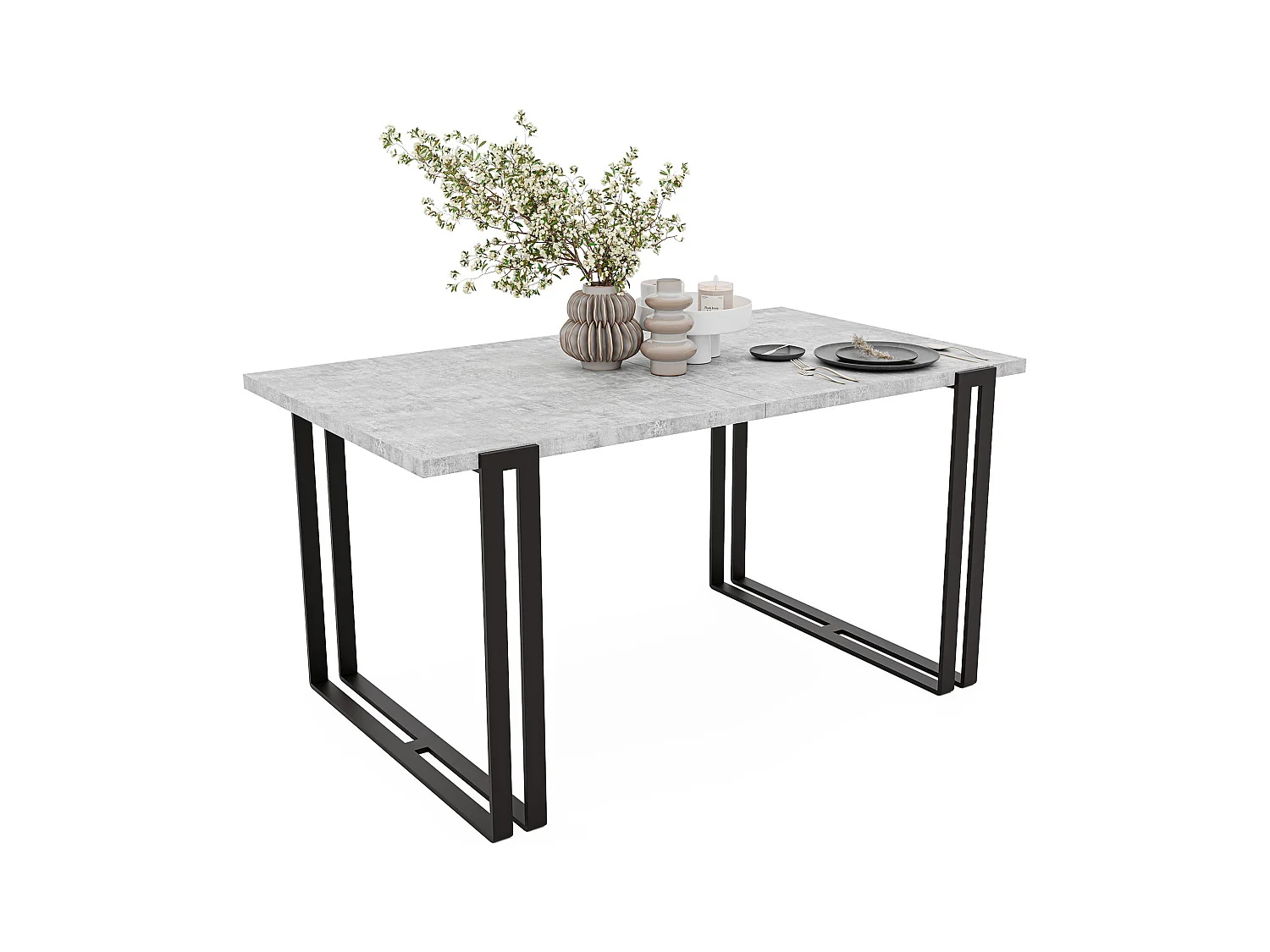 Table extensible bellato gris, 120x220