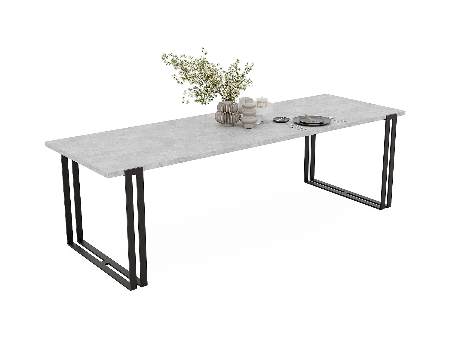 Table extensible bellato gris, 120x220