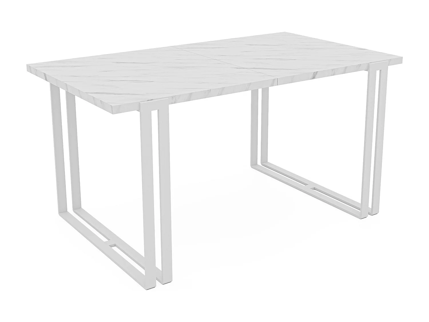 Table extensible marbre bianco, 160x220