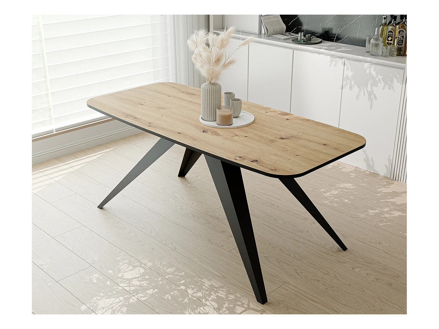 Table extensible marron, 180