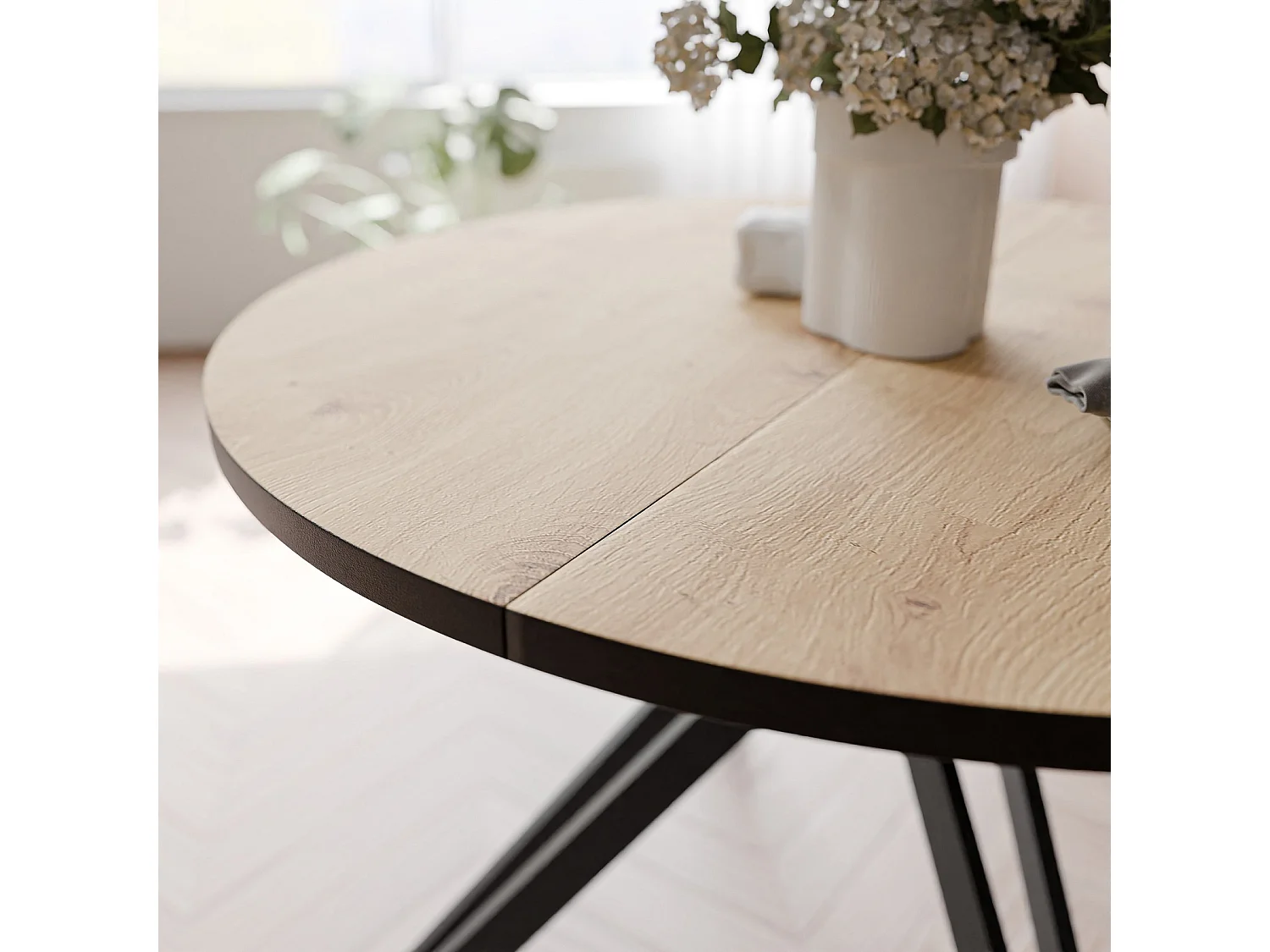 Table extensible chêne artisanal