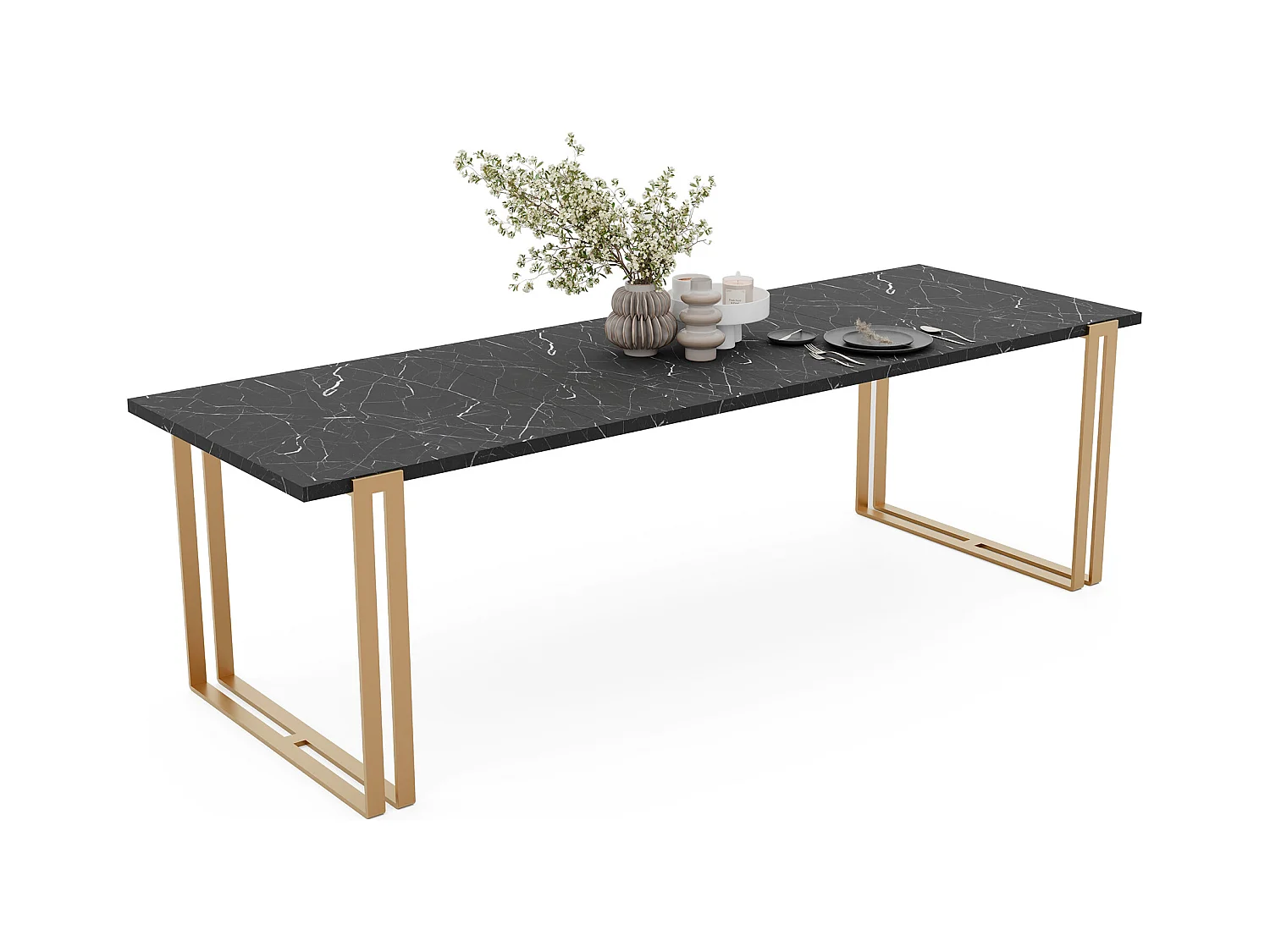 Table extensible grigia pietra, 120x220