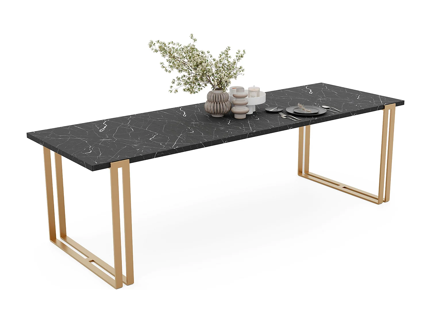 Table extensible grigia pietra, 120x220