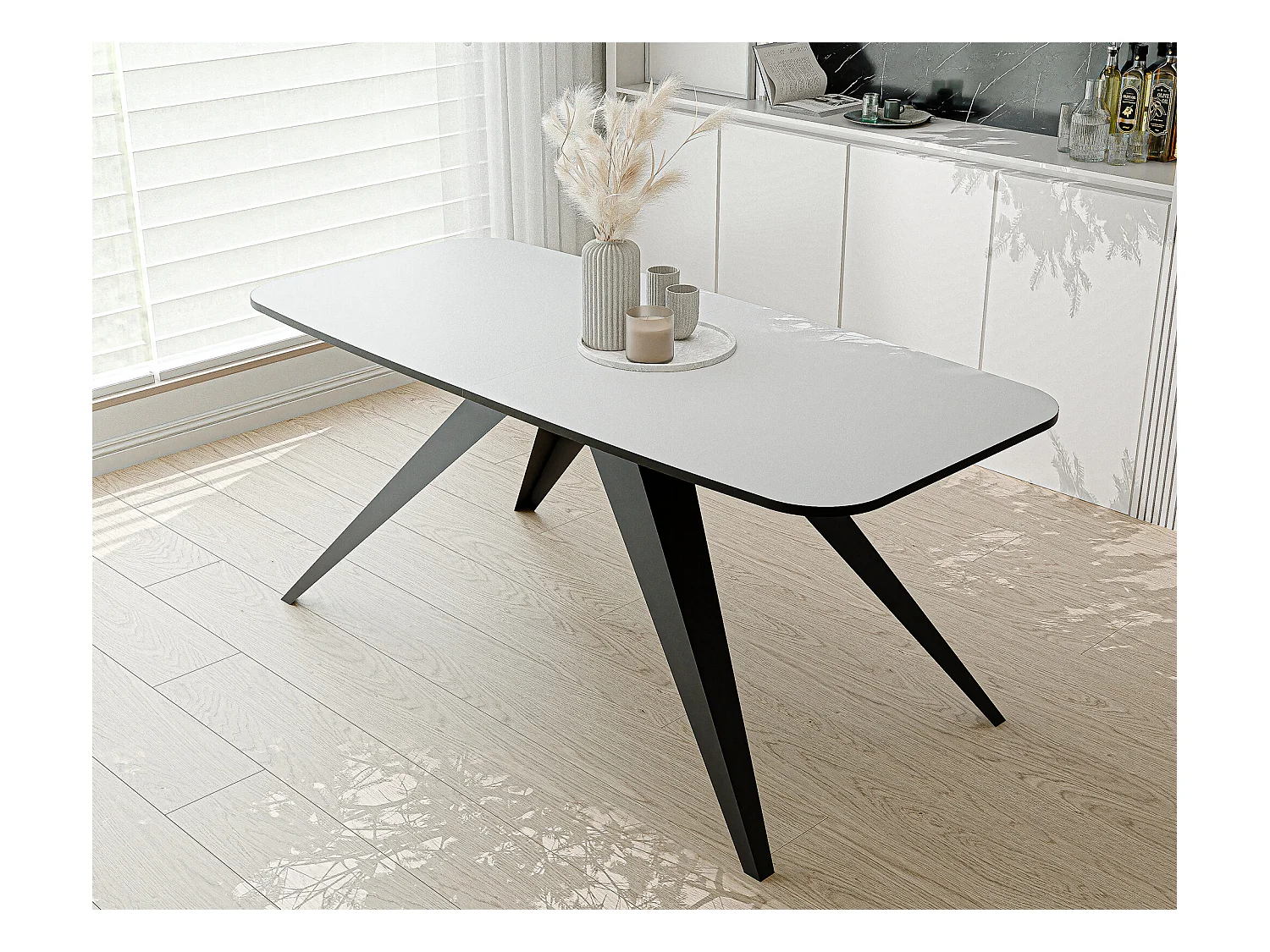 Table extensible blanc, 160