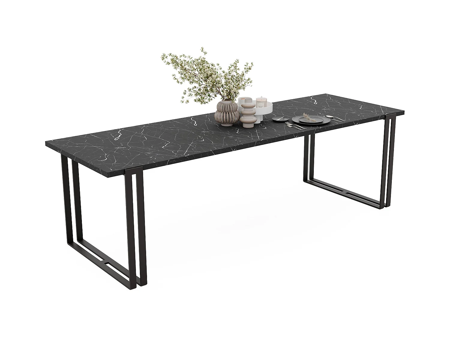 Table extensible grigia pietra, 160x220