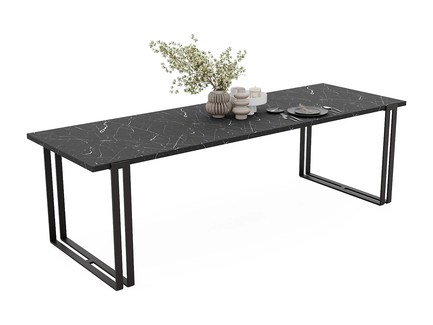 Table extensible grigia pietra, 160x220