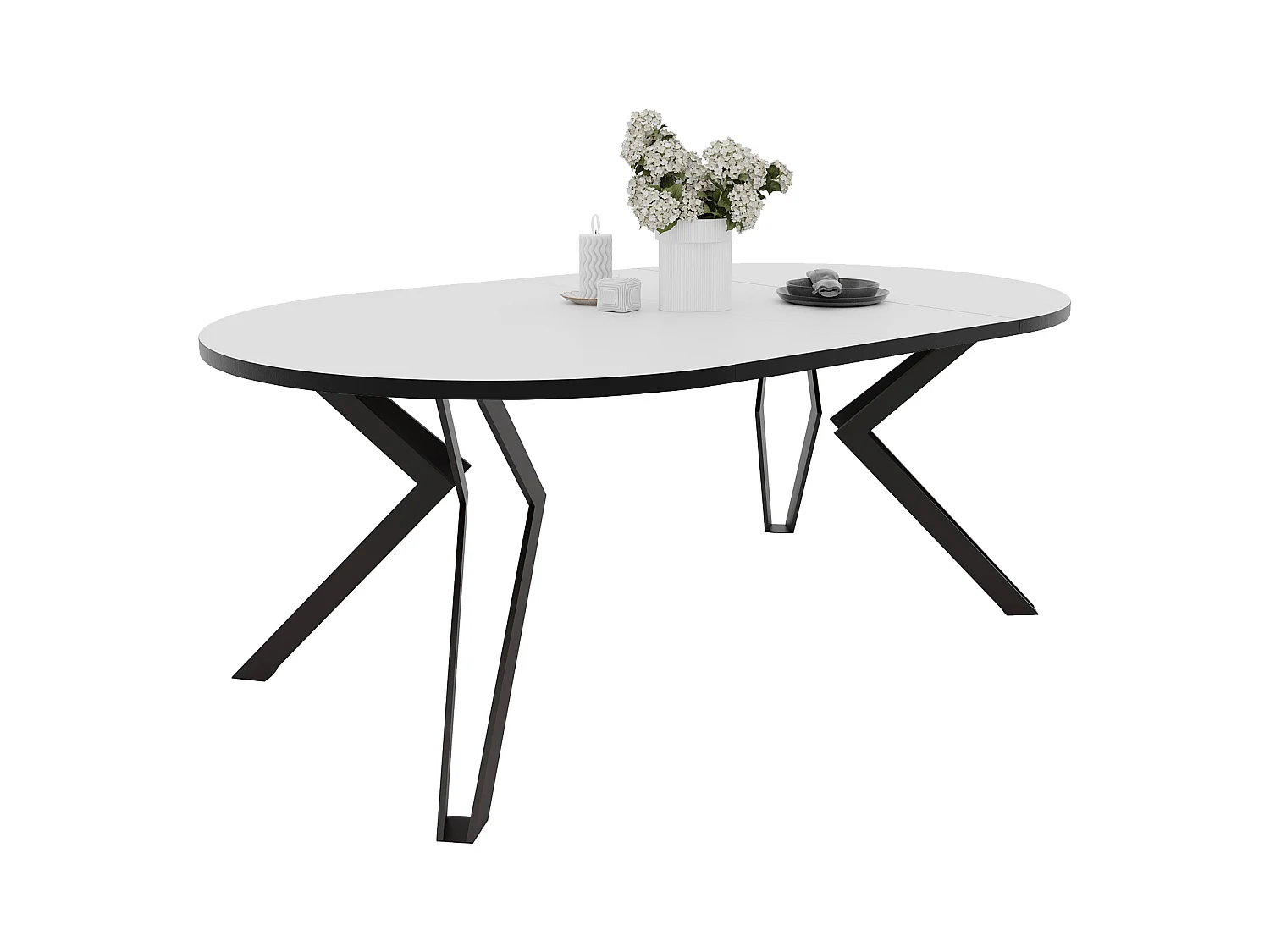 Table extensible blanc