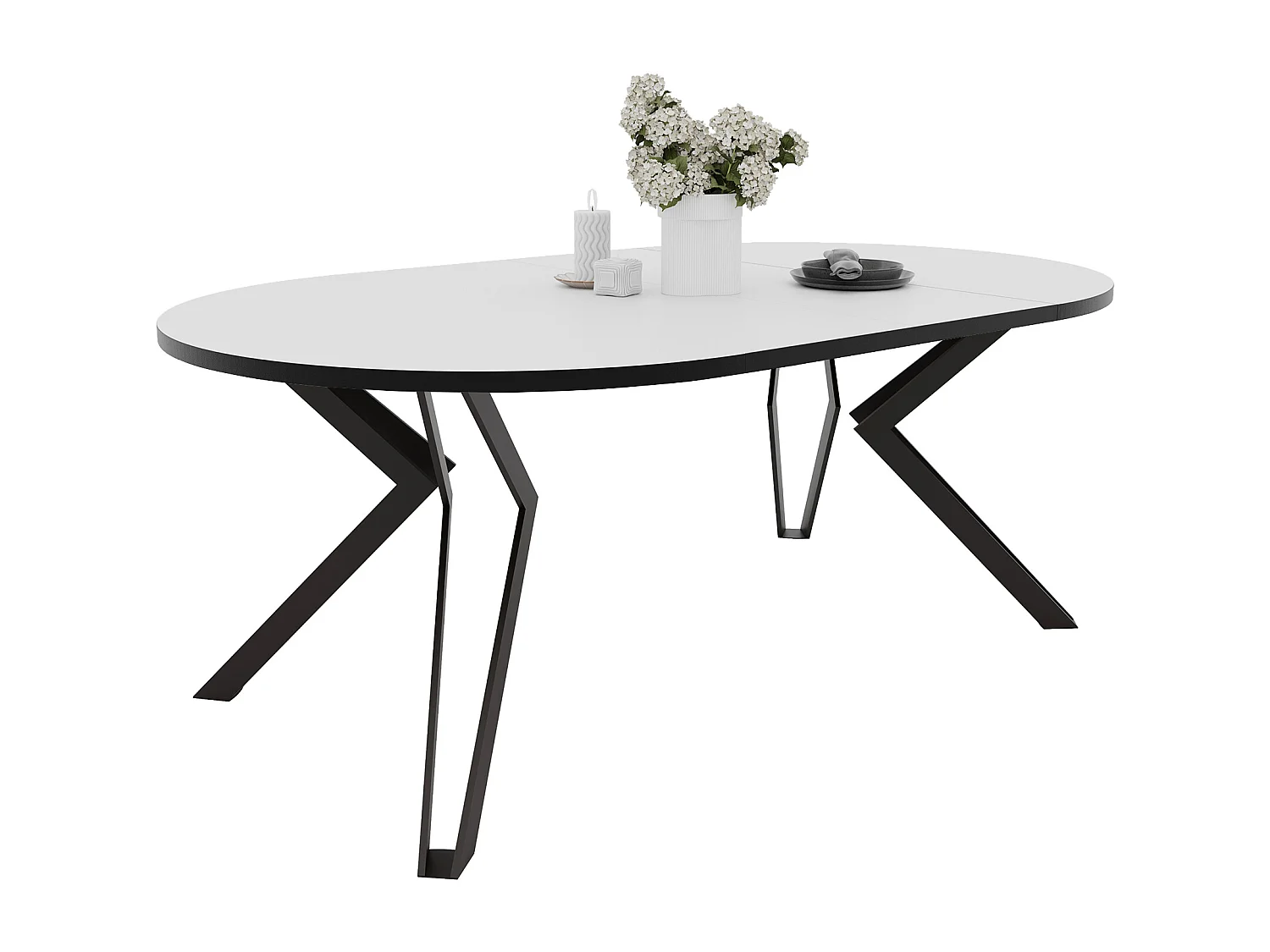 Table extensible blanc
