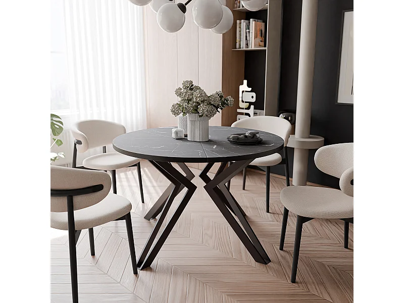 Table extensible grigia pietra