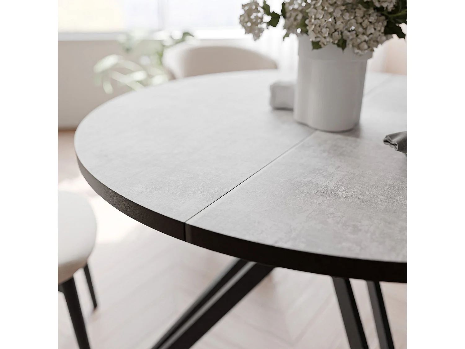 Table extensible bellato gris