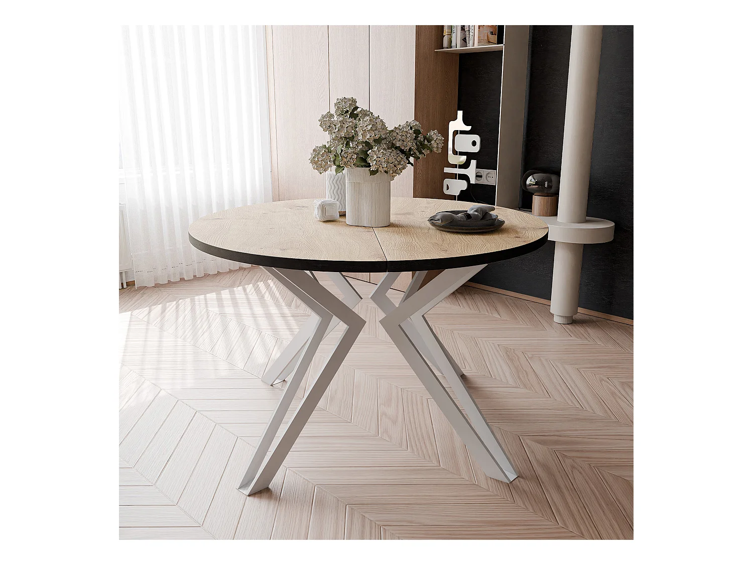 Table extensible chêne artisanal