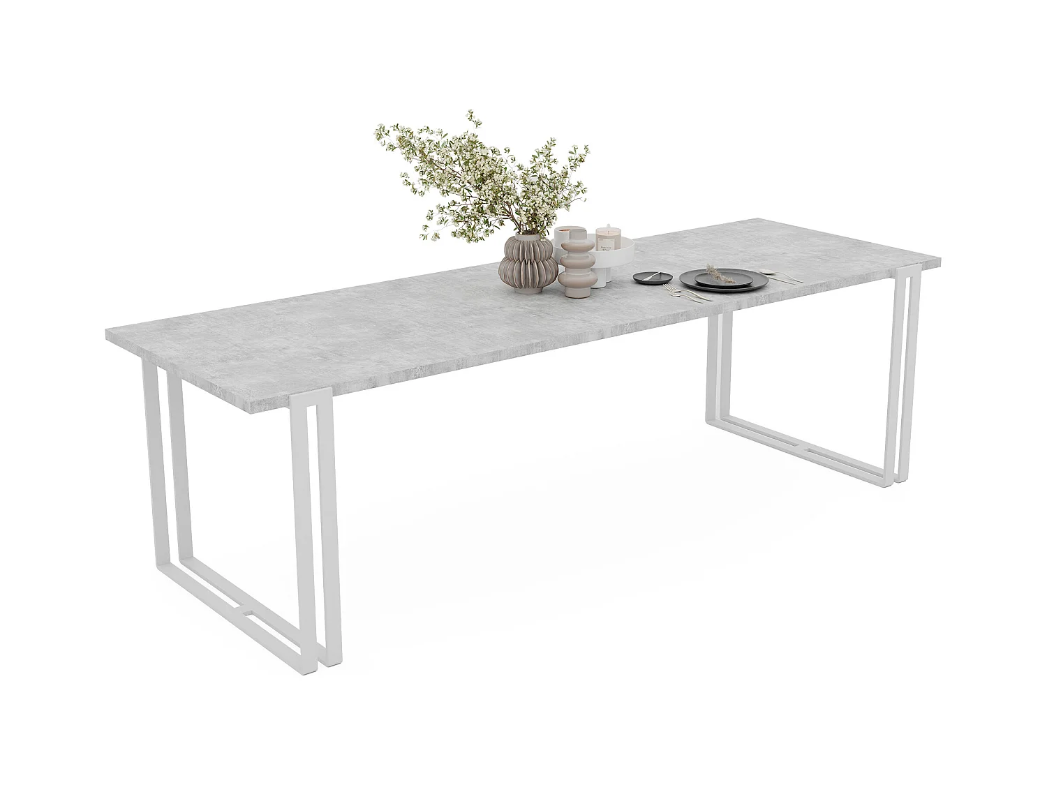 Table extensible bellato gris, 160x220
