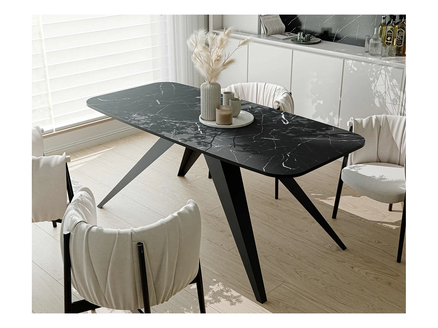 Table extensible noir, 160