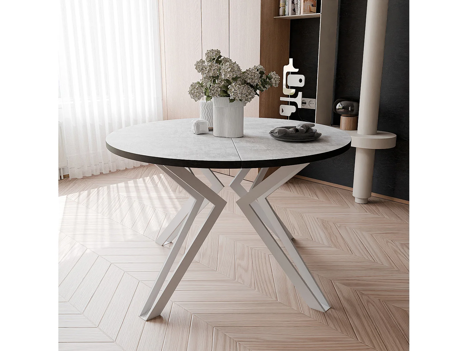 Table extensible bellato gris