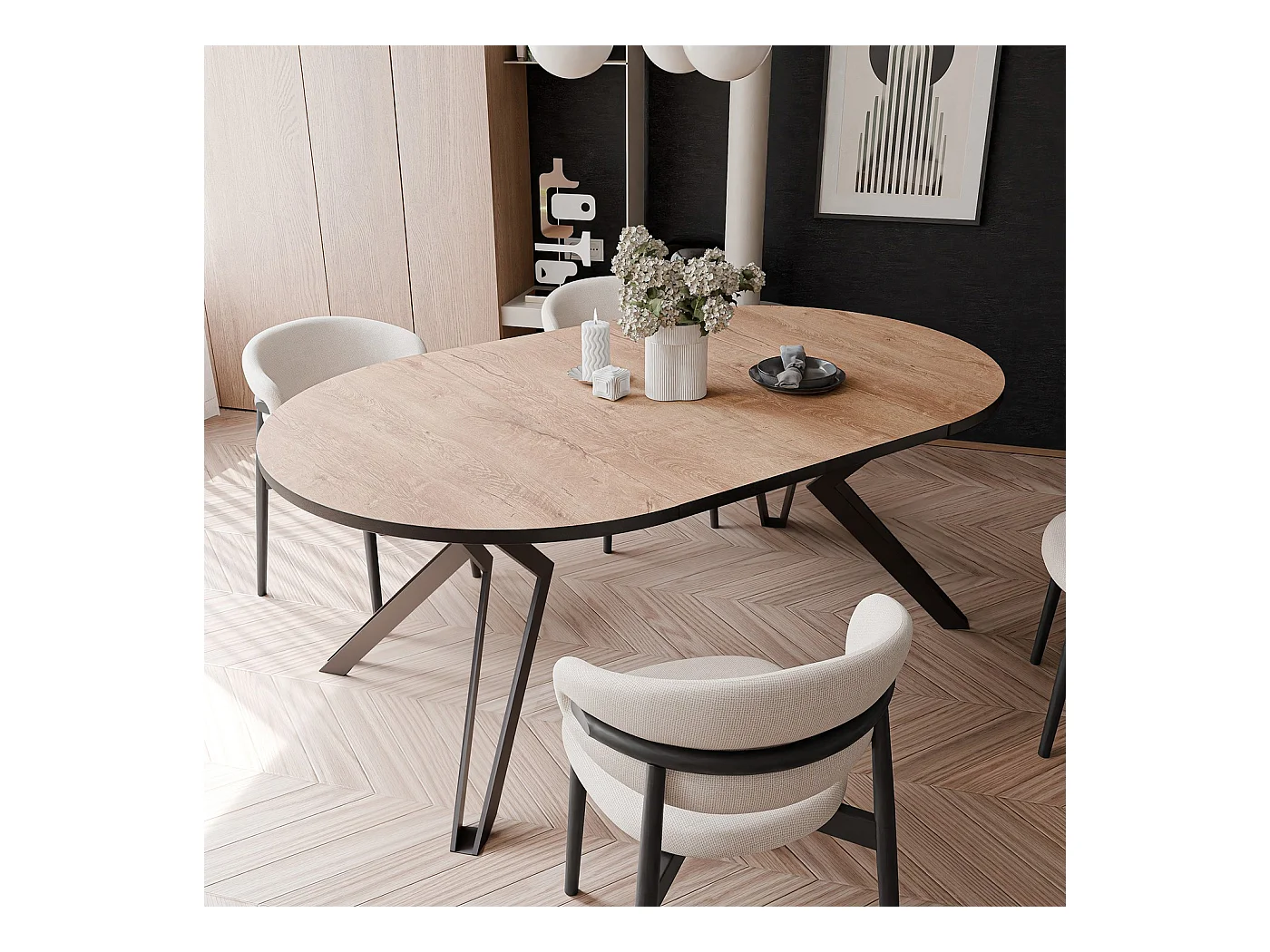 Table extensible chêne de Lefkas