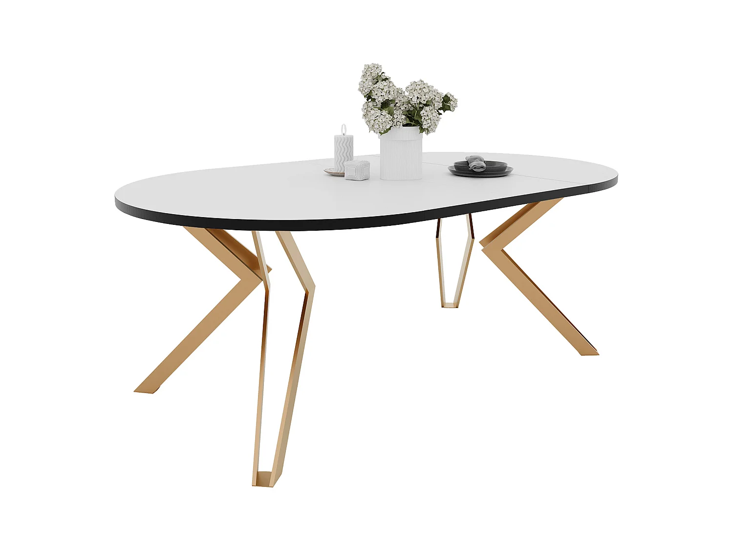 Table extensible blanc