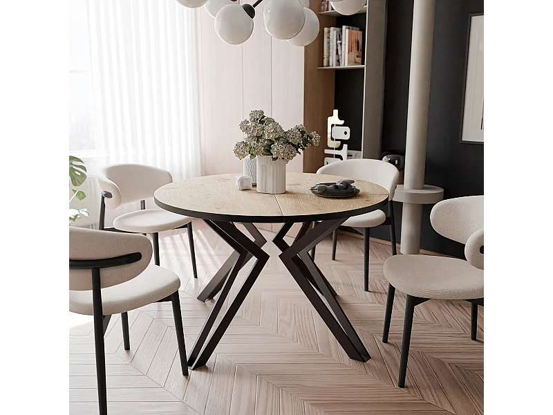 Table extensible chêne artisanal