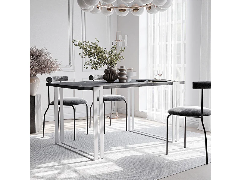 Table extensible grigia pietra, 140x220