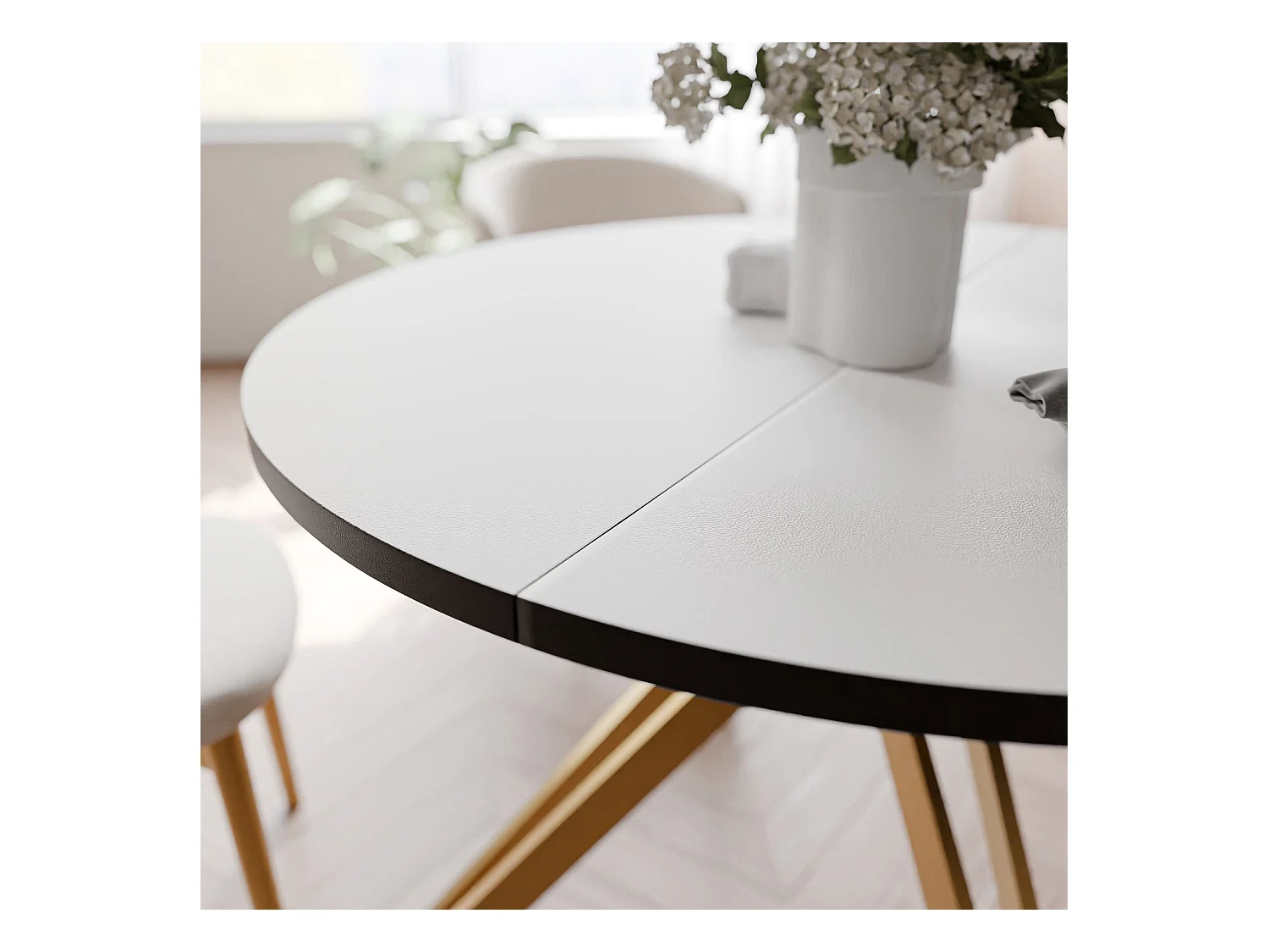 Table extensible blanc