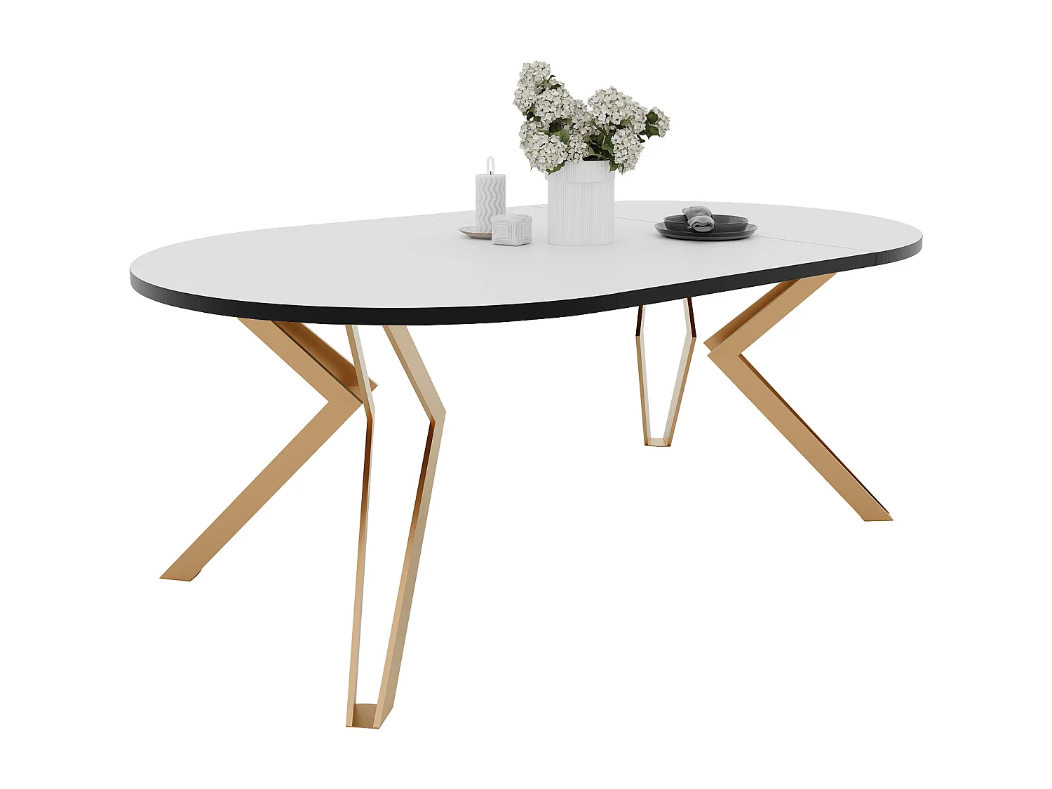 Table extensible blanc