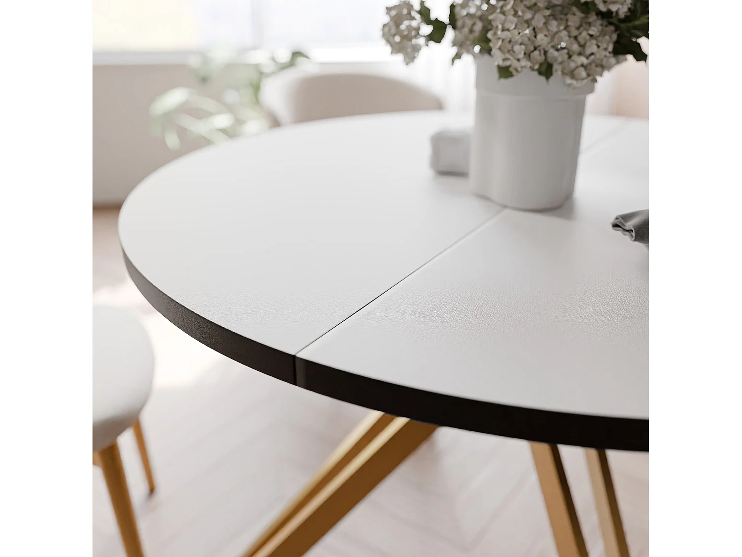 Table extensible blanc