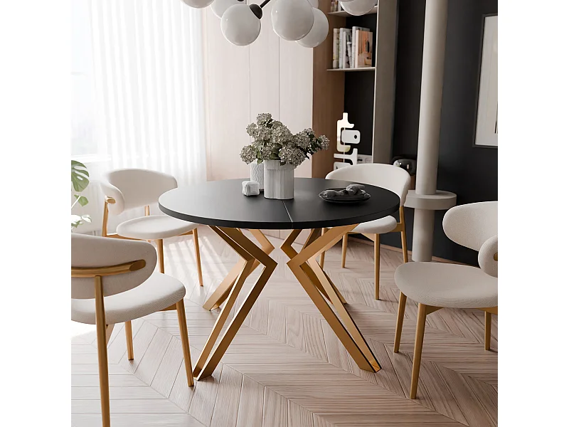 Table extensible molet noir