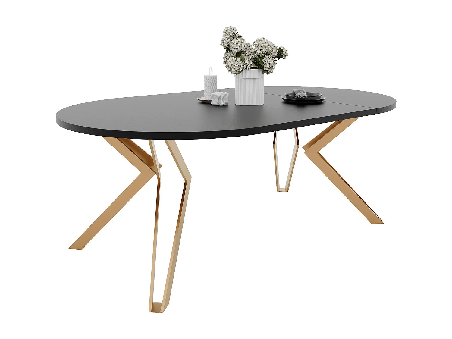 Table extensible molet noir