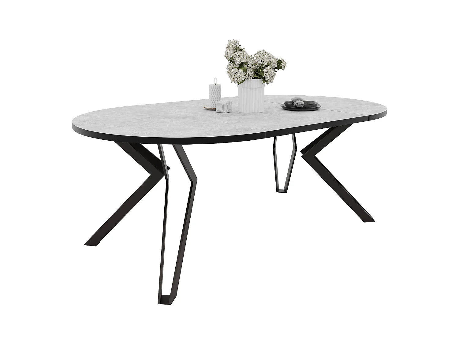 Table extensible bellato gris