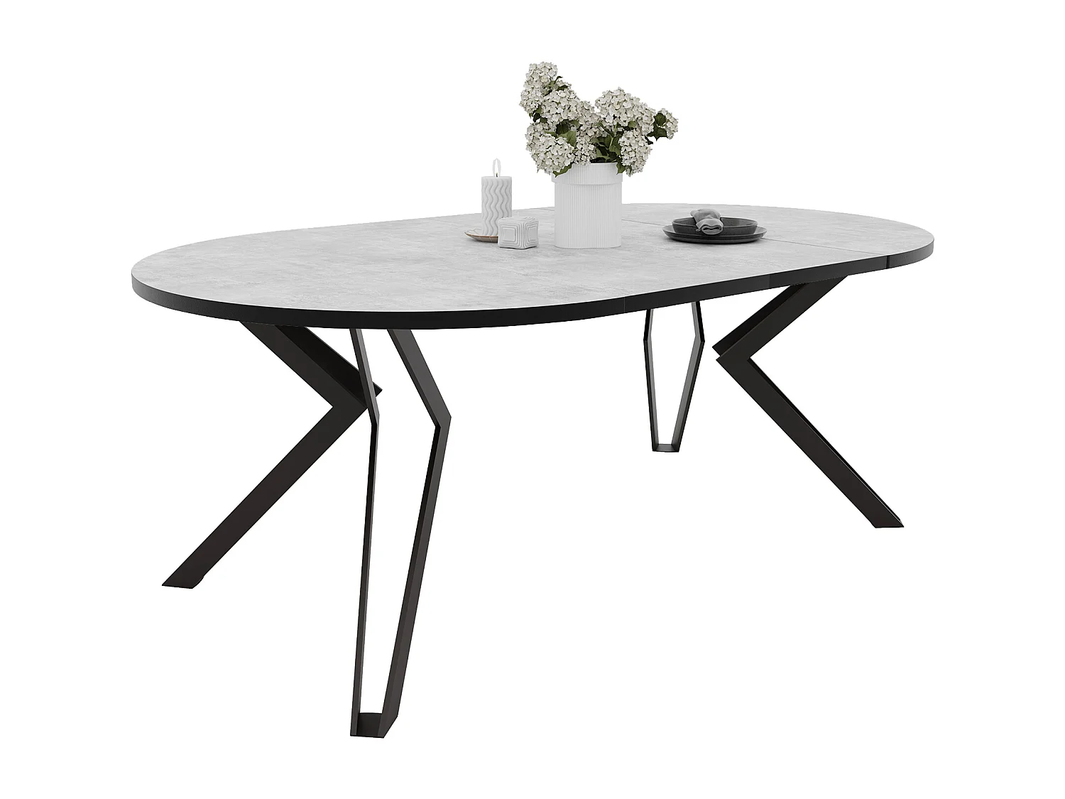 Table extensible bellato gris
