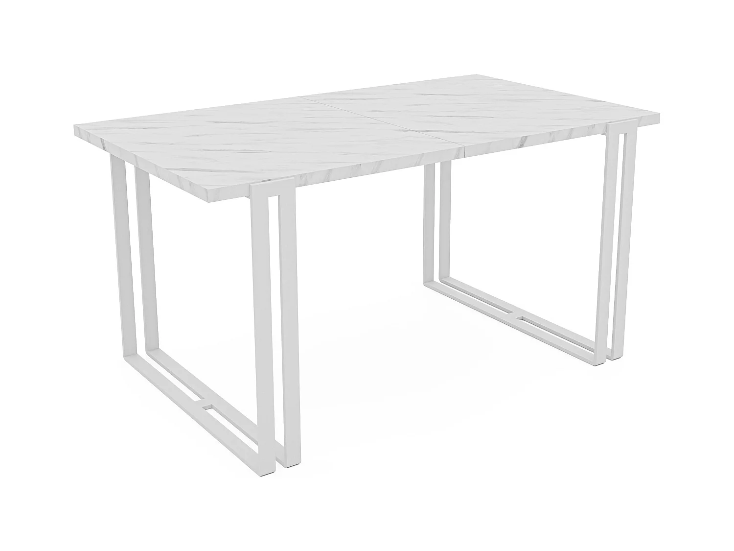 Table extensible marbre bianco, 120x220