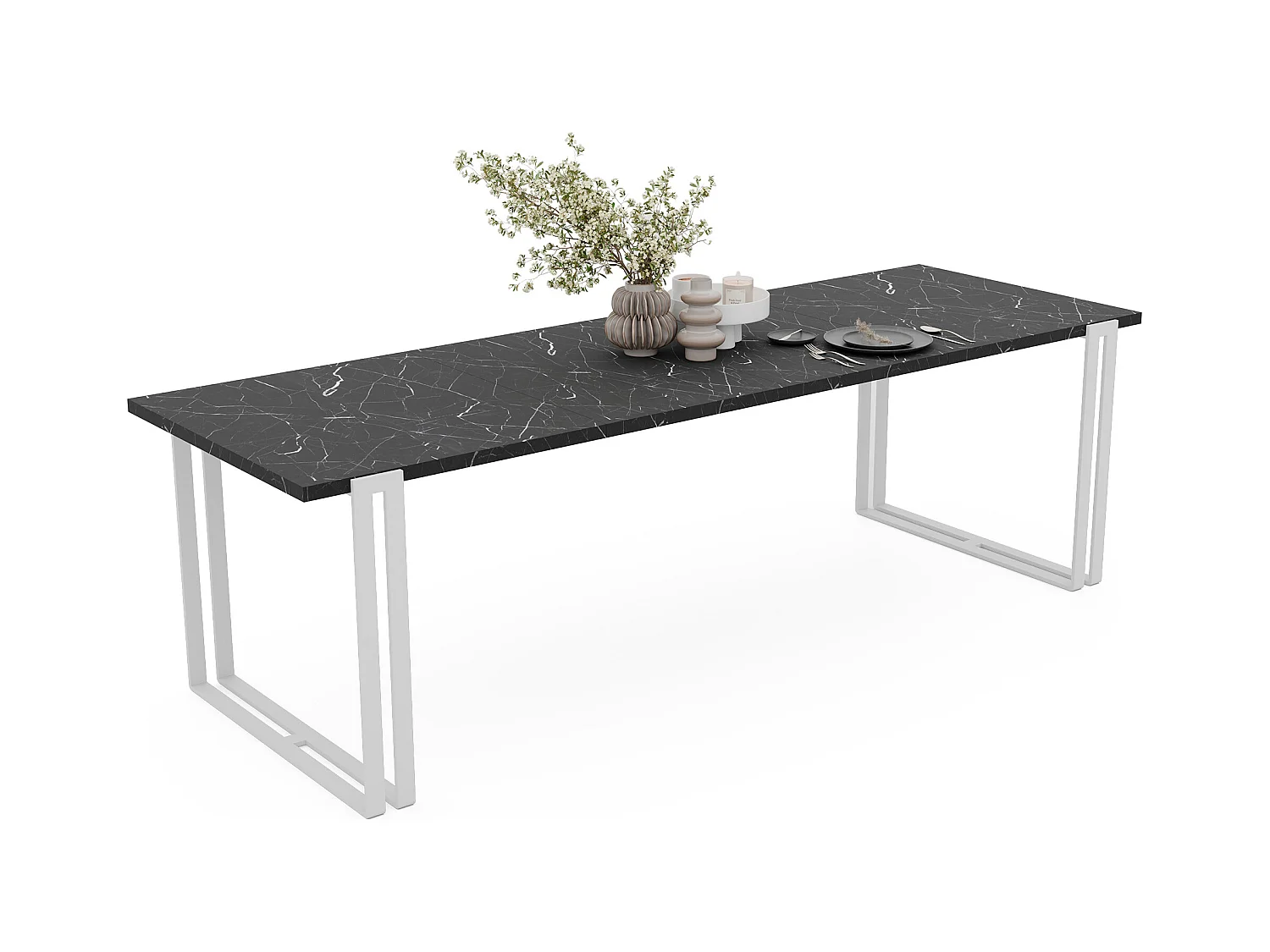 Table extensible grigia pietra, 160x220