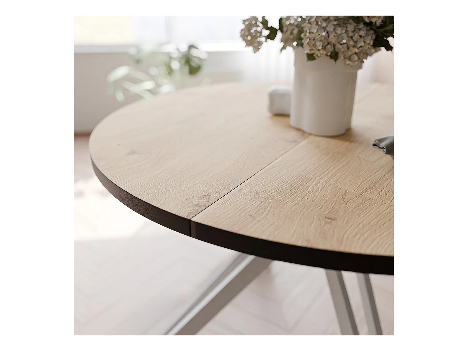 Table extensible chêne artisanal