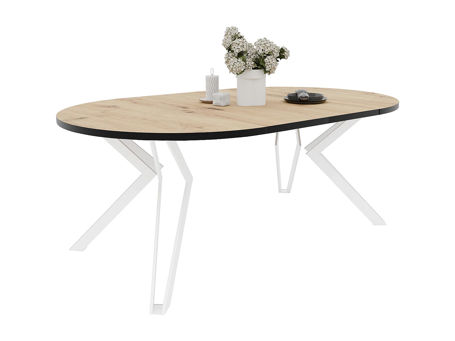 Table extensible chêne artisanal