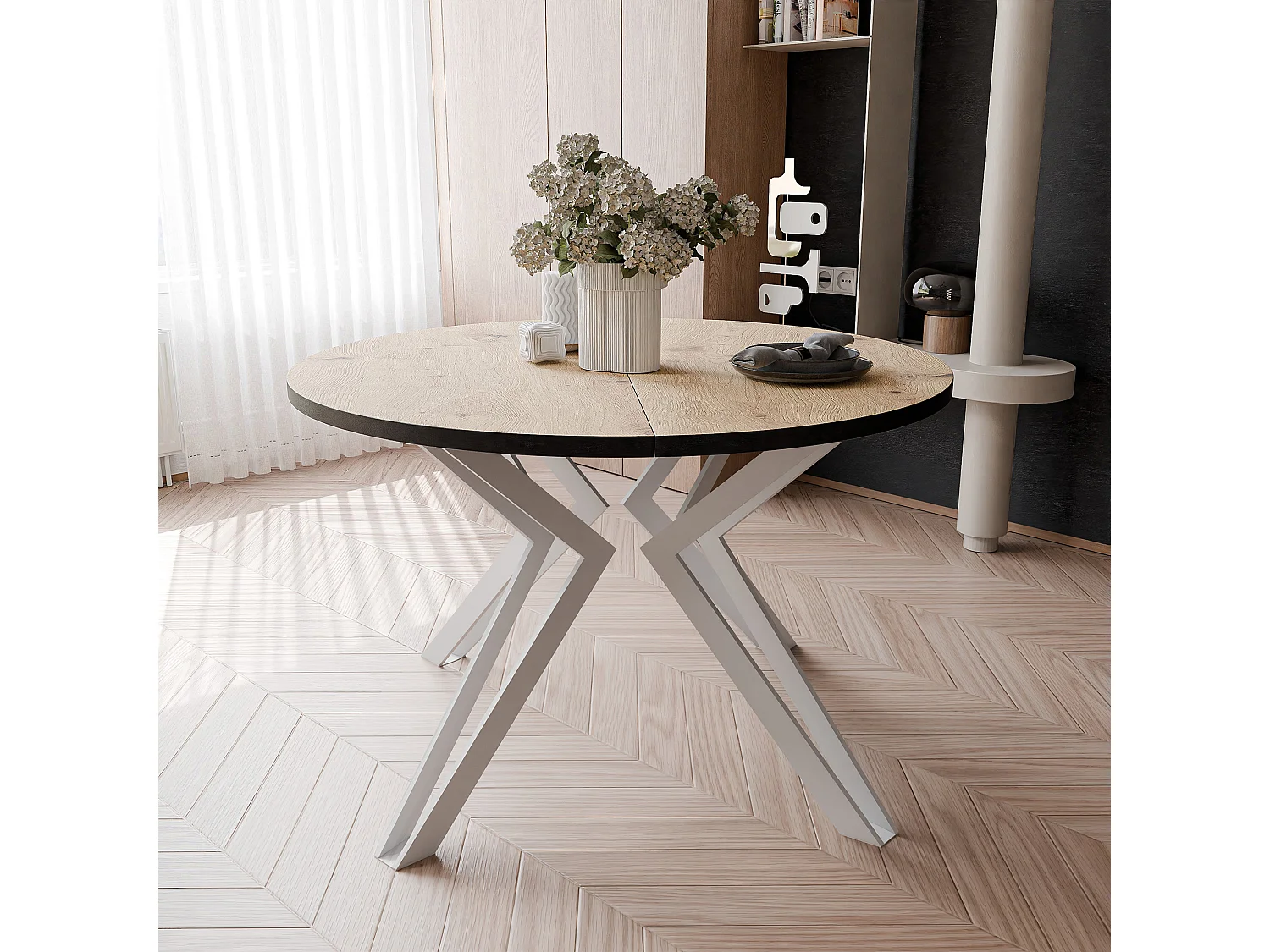 Table extensible chêne artisanal