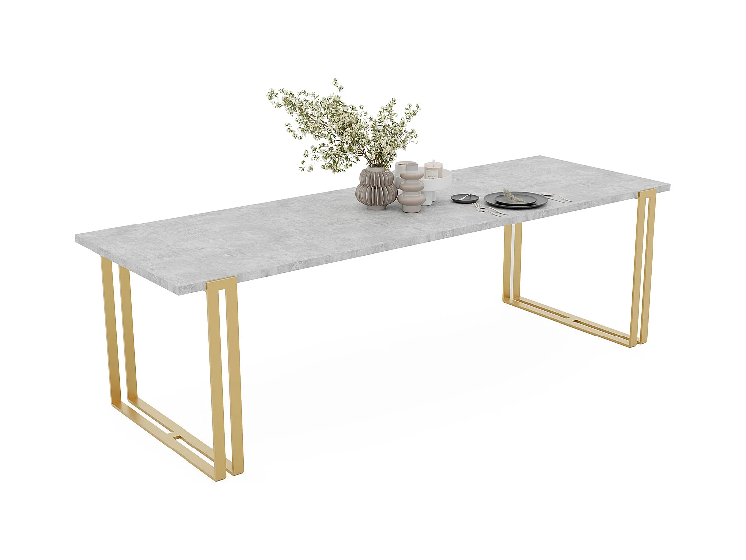 Table extensible bellato gris, 160x220