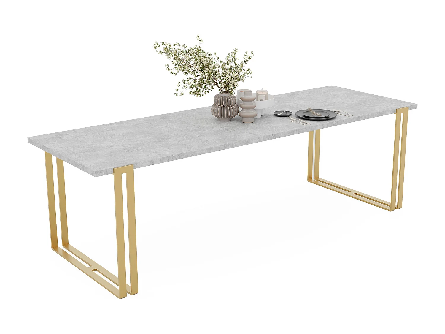 Table extensible bellato gris, 160x220