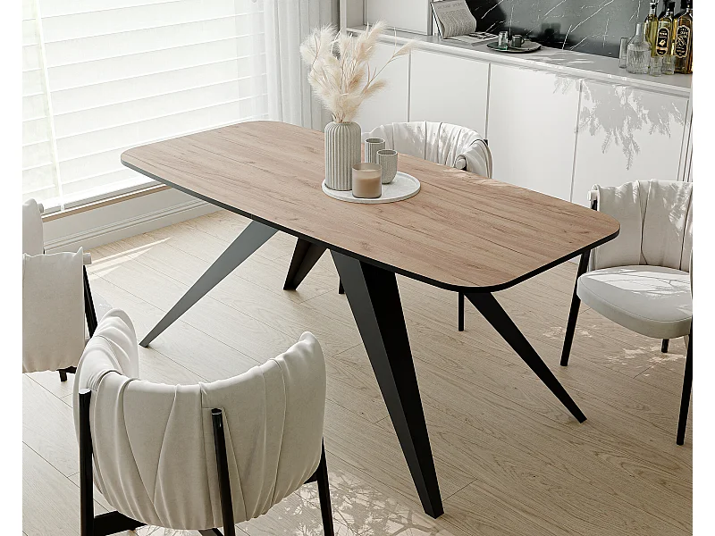 Table extensible marron, 160