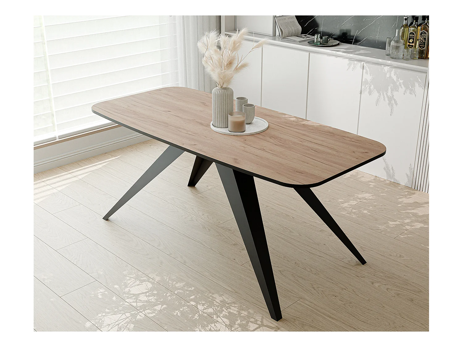 Table extensible marron, 160