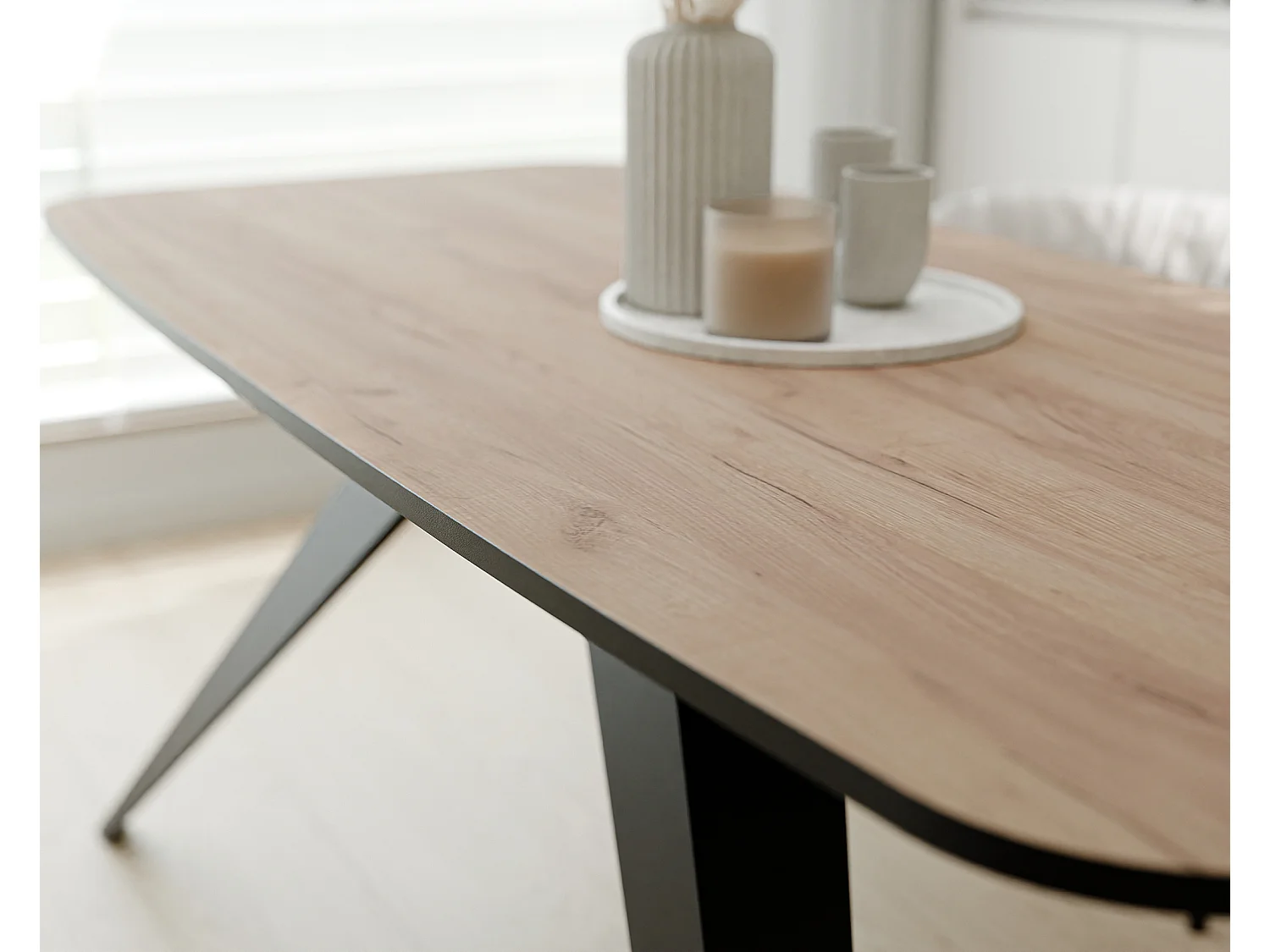 Table extensible marron, 160