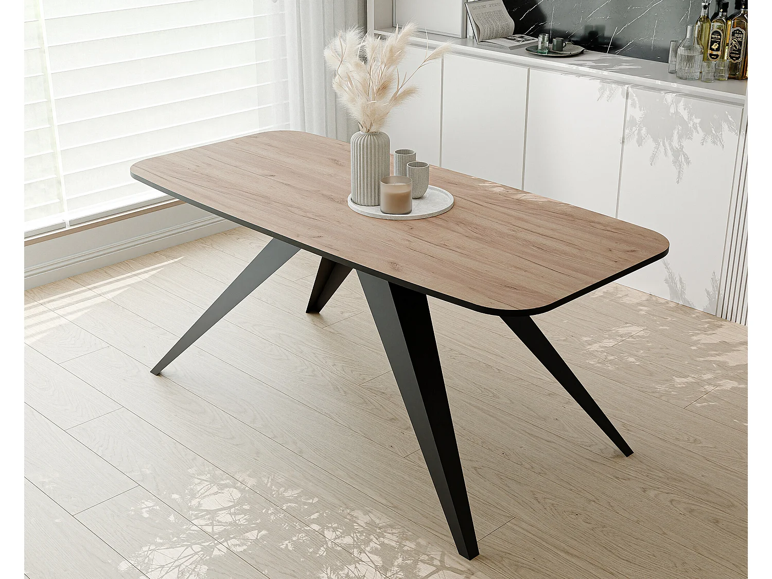 Table extensible marron, 160