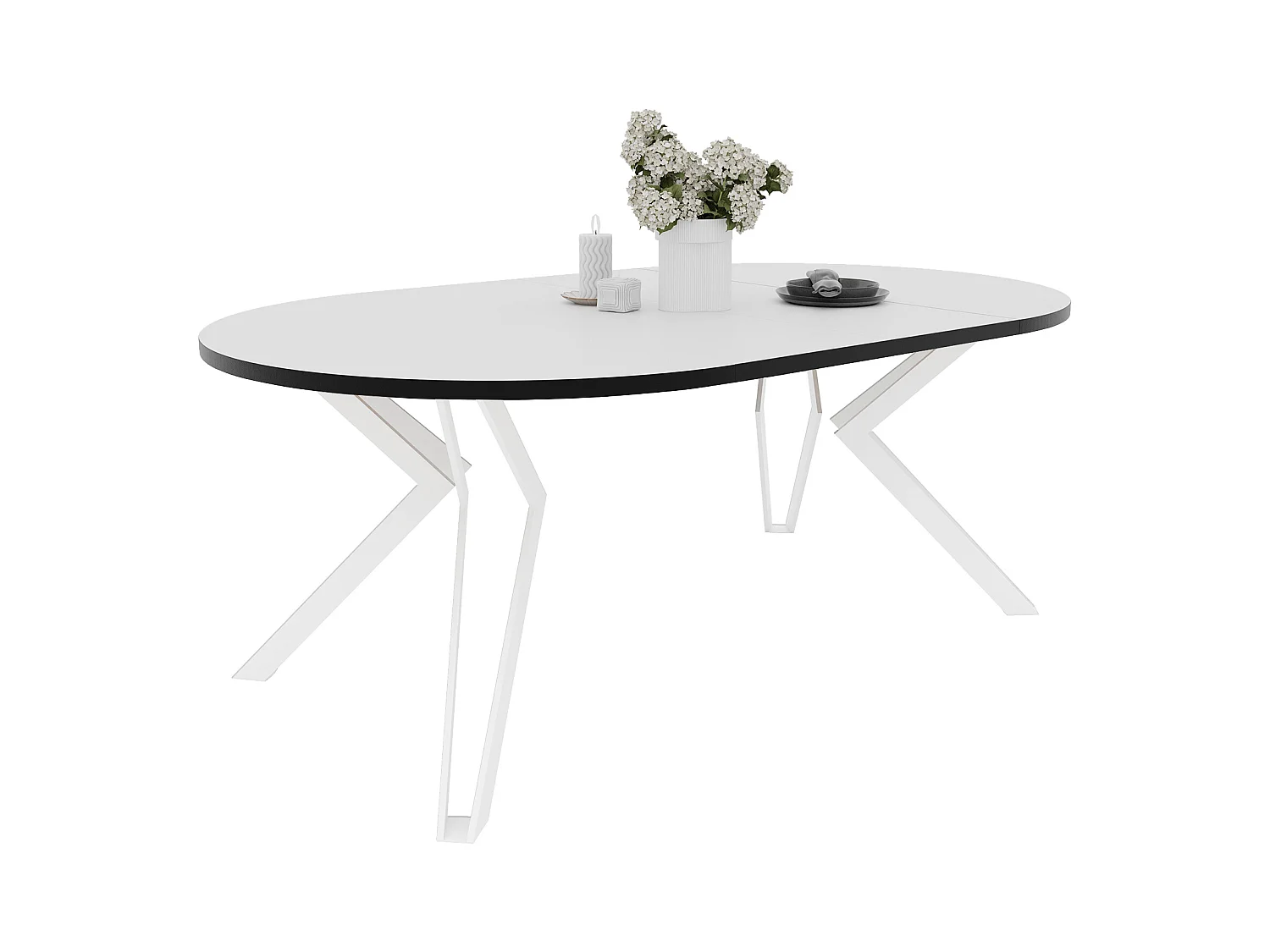 Table extensible blanc