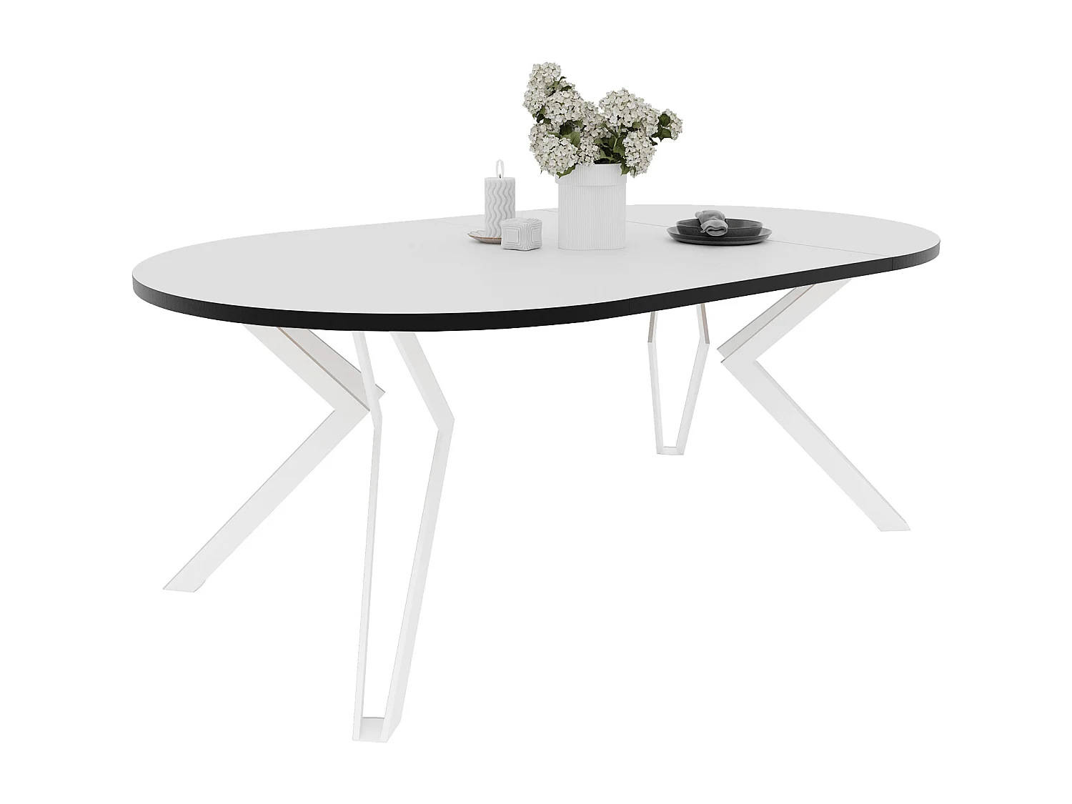 Table extensible blanc