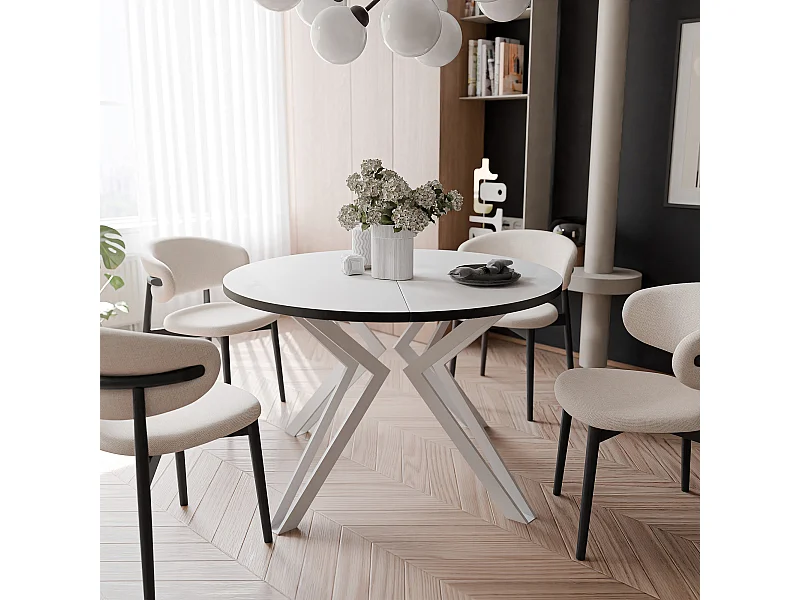 Table extensible blanc