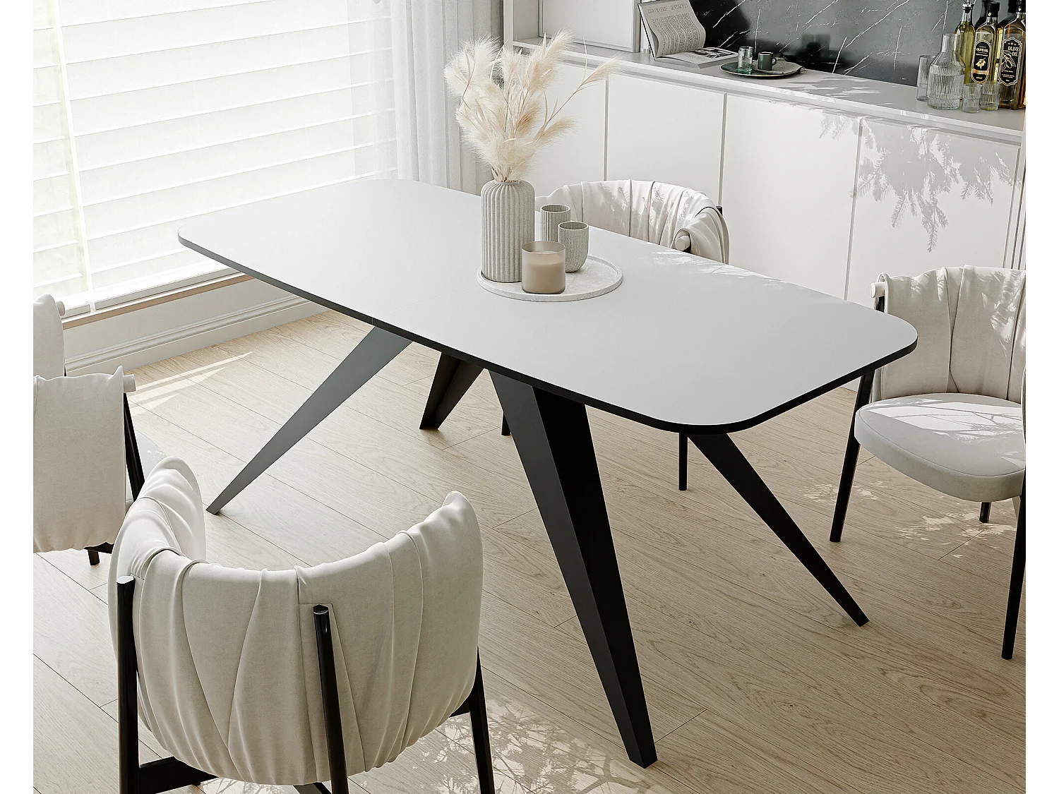 Table extensible blanc, 180